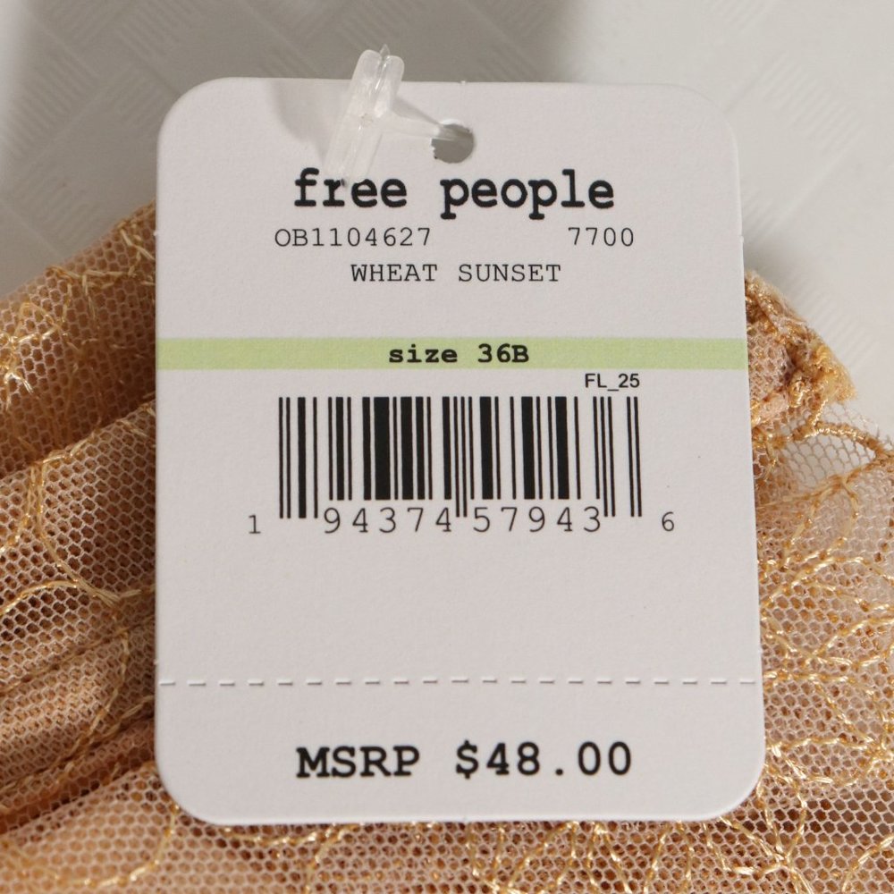NWT Free People Lucia Bra in Wheat Sunset - Picture 6 of 16